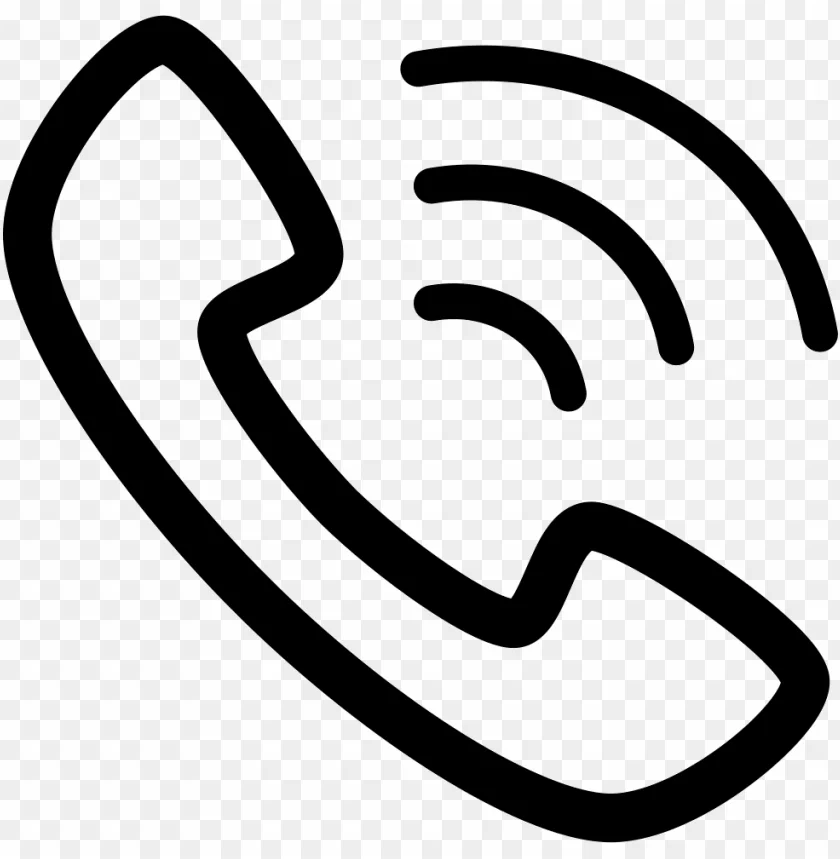 Classic telephone icon with sound waves