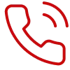 Icon of a telephone receiver with sound waves