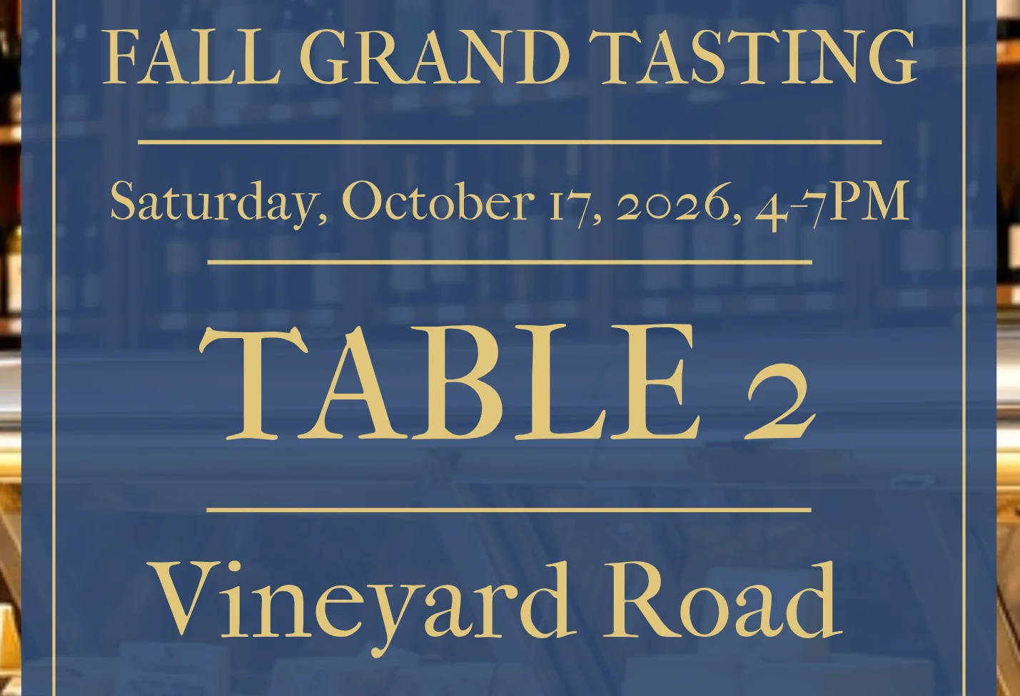 Fall grand tasting event invitation with restaurant QR code ordering information
