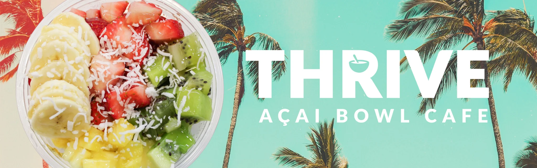 Colorful açaí bowl topped with fresh fruits and coconut