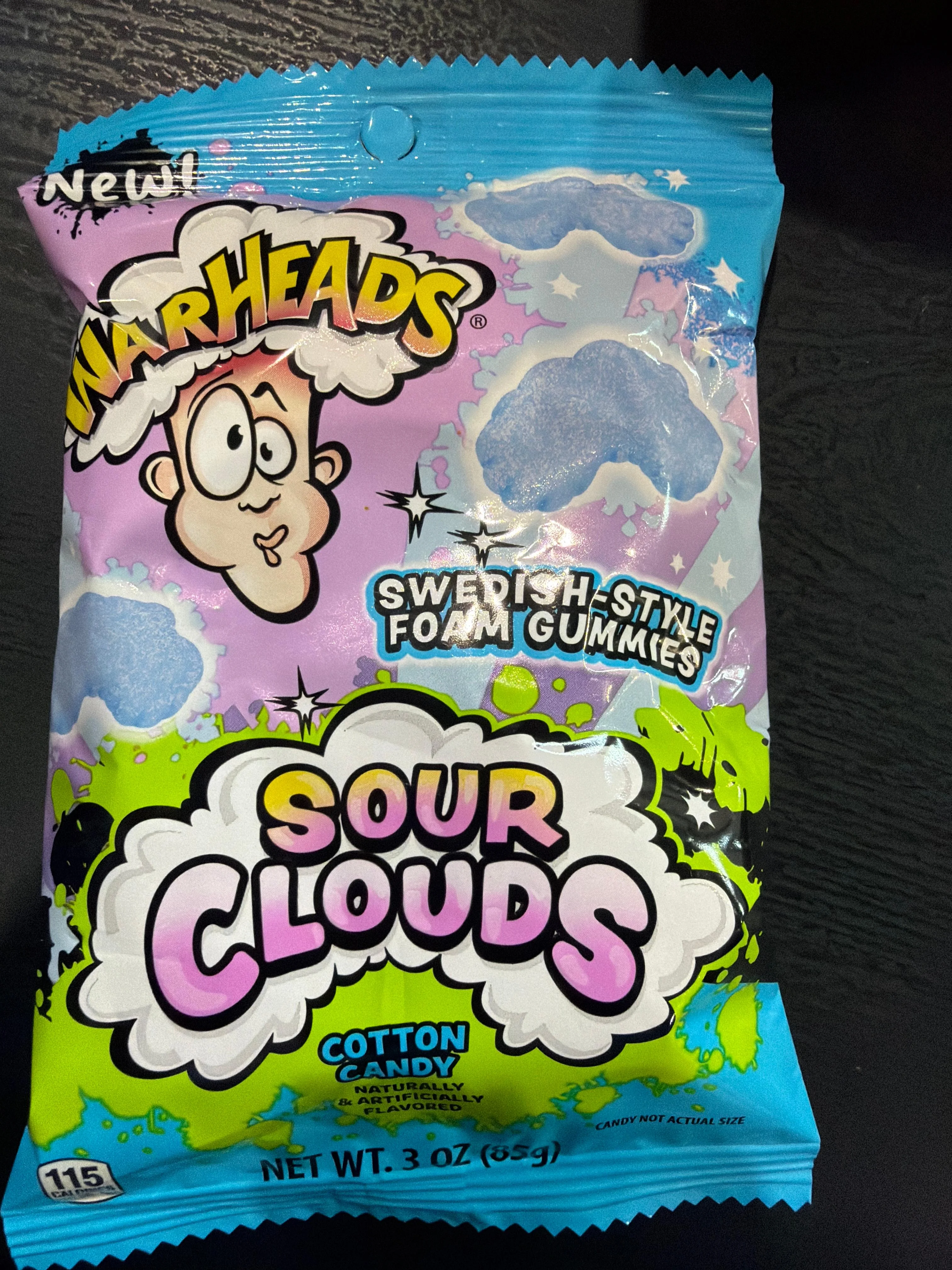 Warheads Extreme Sour Clouds Peg Bag Cotton Candy 85g (12 Pack) - SolM8 - Z33