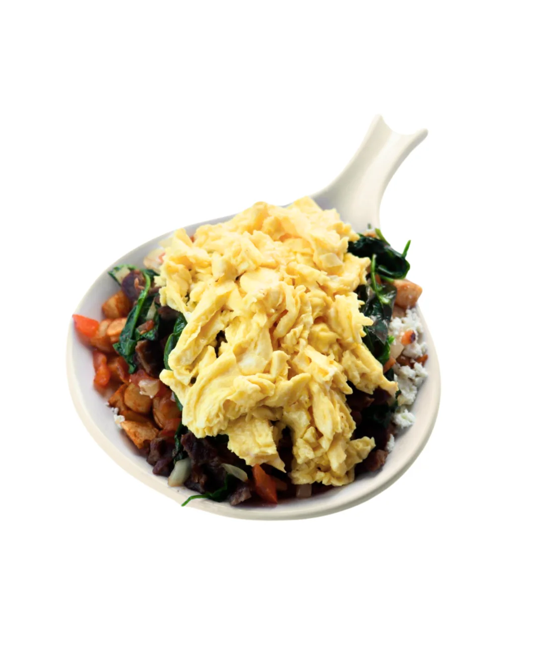 Classic Mexican huevos rancheros with scrambled eggs