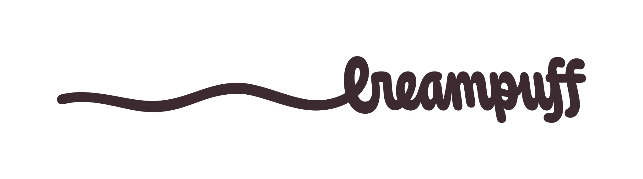 Stylized logo for a dessert brand named 'Cream Puff'