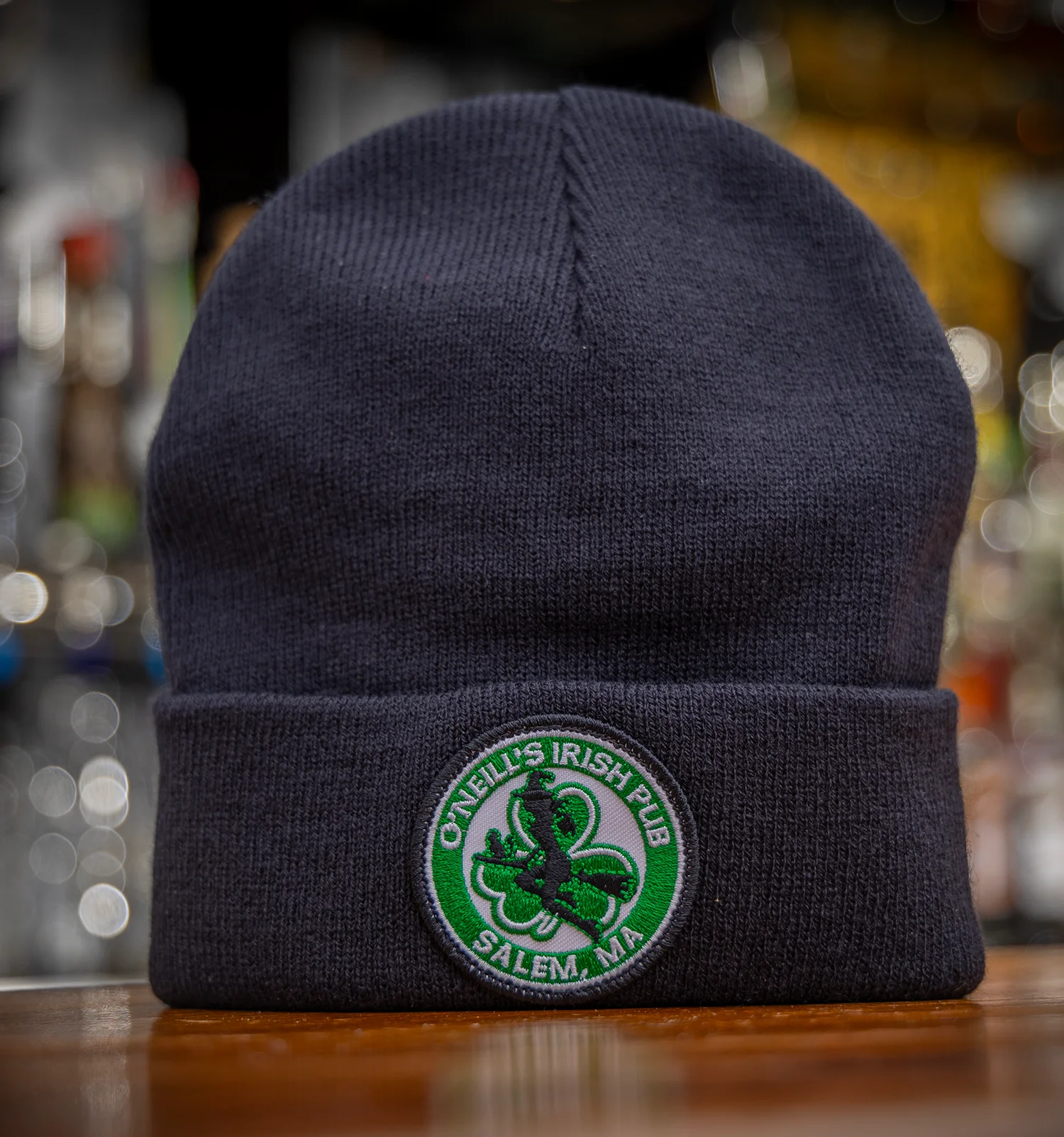 O'Neill's Irish Pub beanie hat with shamrock logo