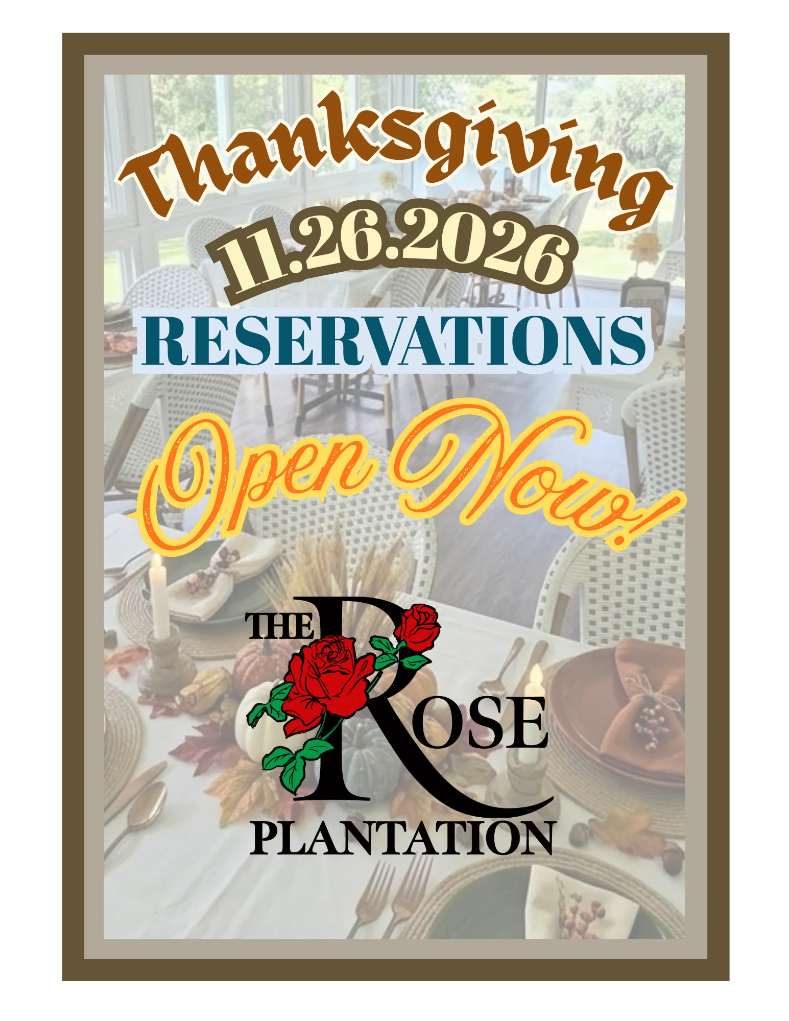 Thanksgiving Reservations