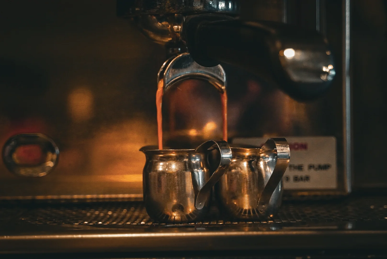 Espresso being prepared at The Crooked Cup