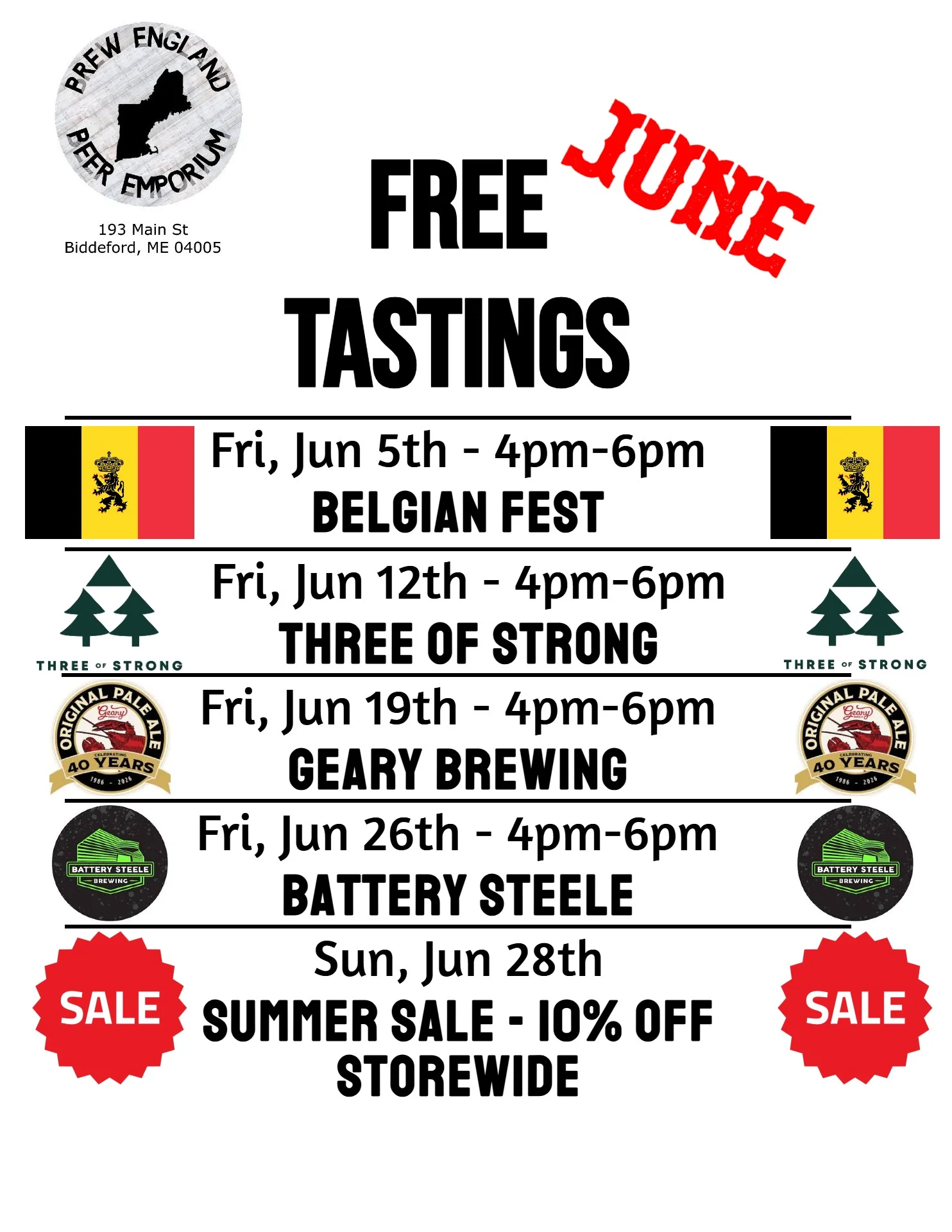 Beer tasting event with various craft beers and tasting glasses.