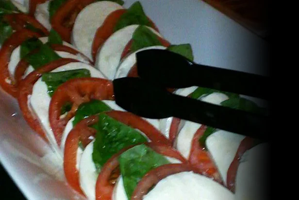Caprese salad with fresh mozzarella and basil