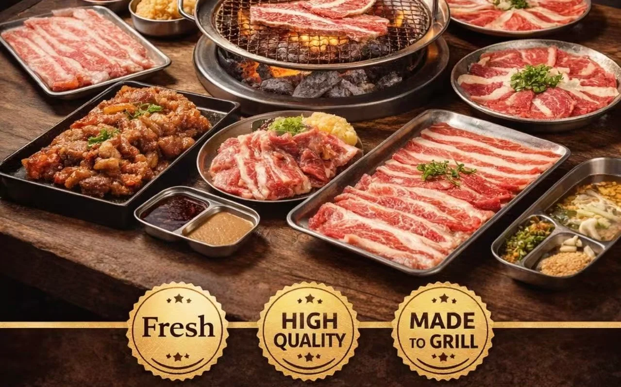 Korean BBQ with premium meats and grilling