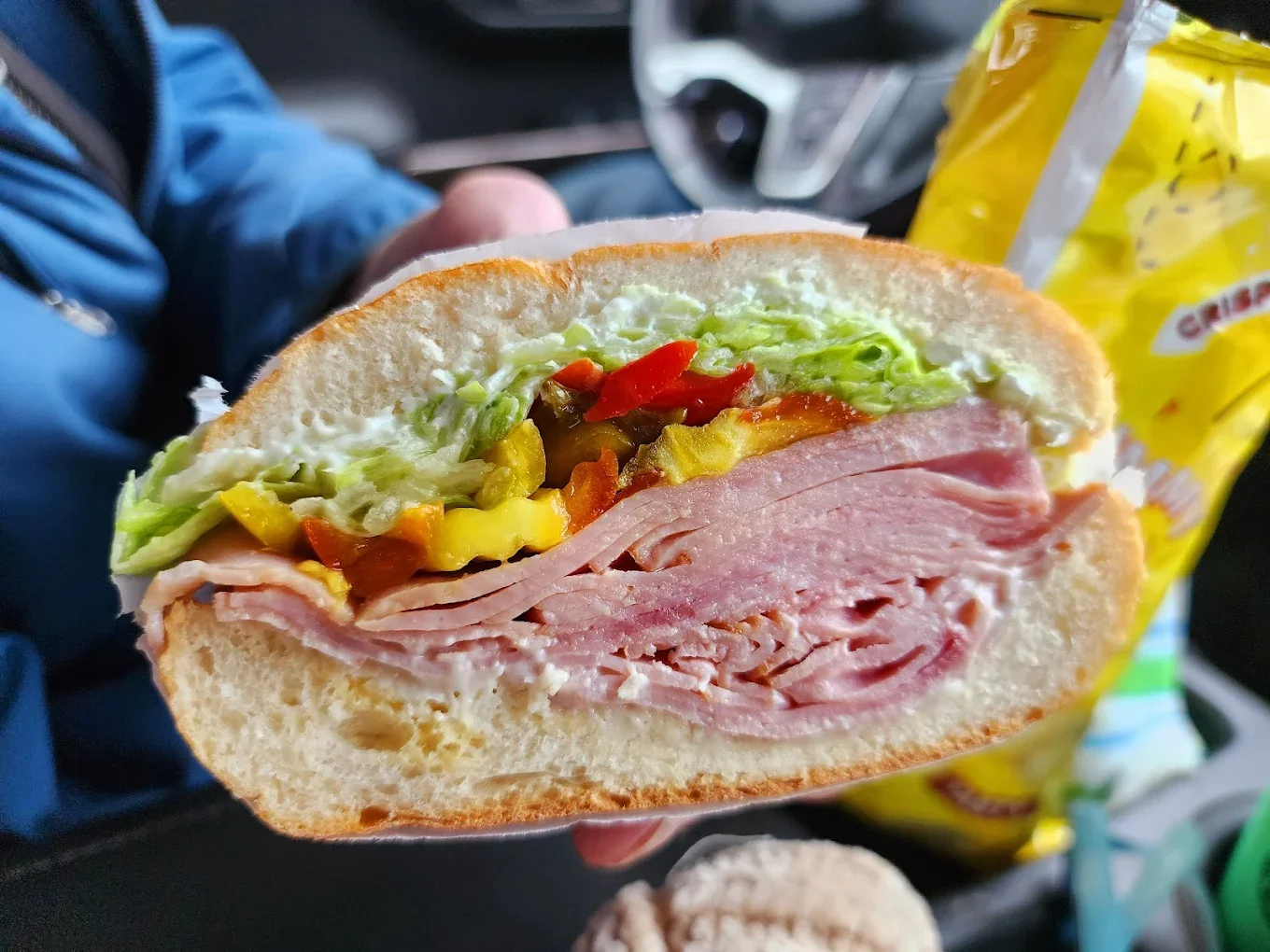 Classic deli ham sandwich with fresh toppings