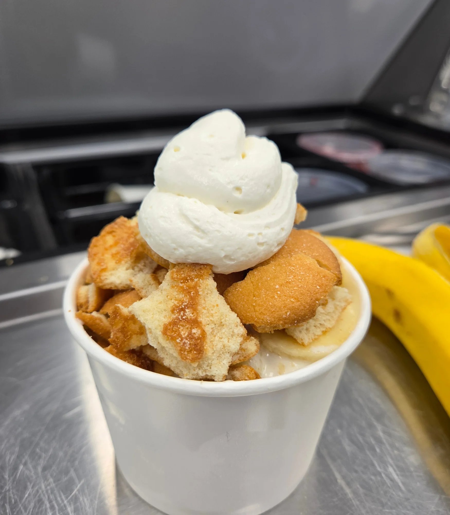 Exterior view of Yeti's Scoops ice cream shop