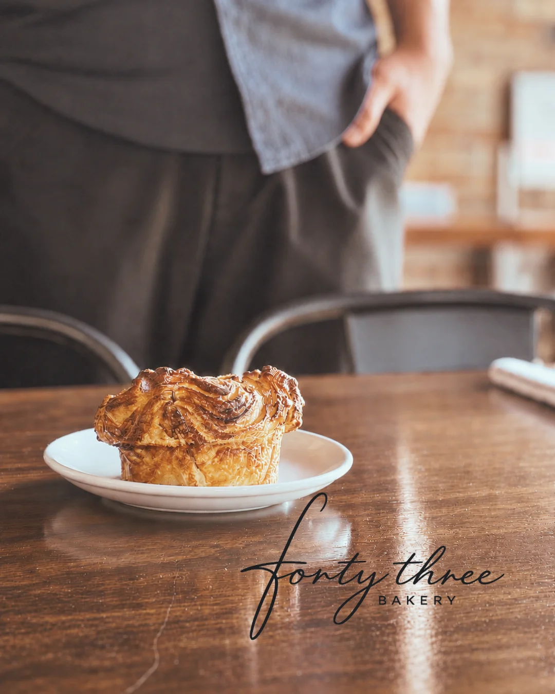 Freshly baked croissant from Forty Three Bakery in Salt Lake City.
