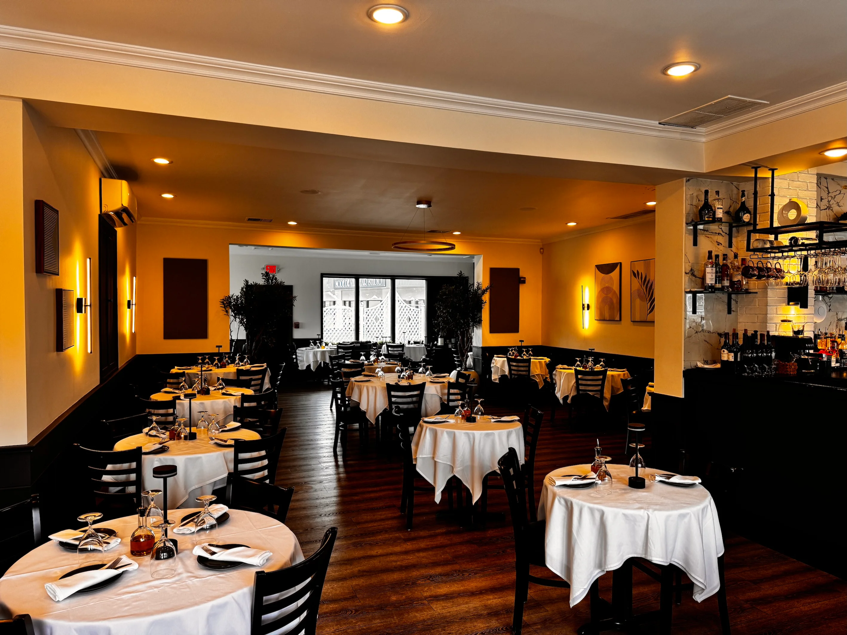 Private dining setup at Toscana on Main Eastchester