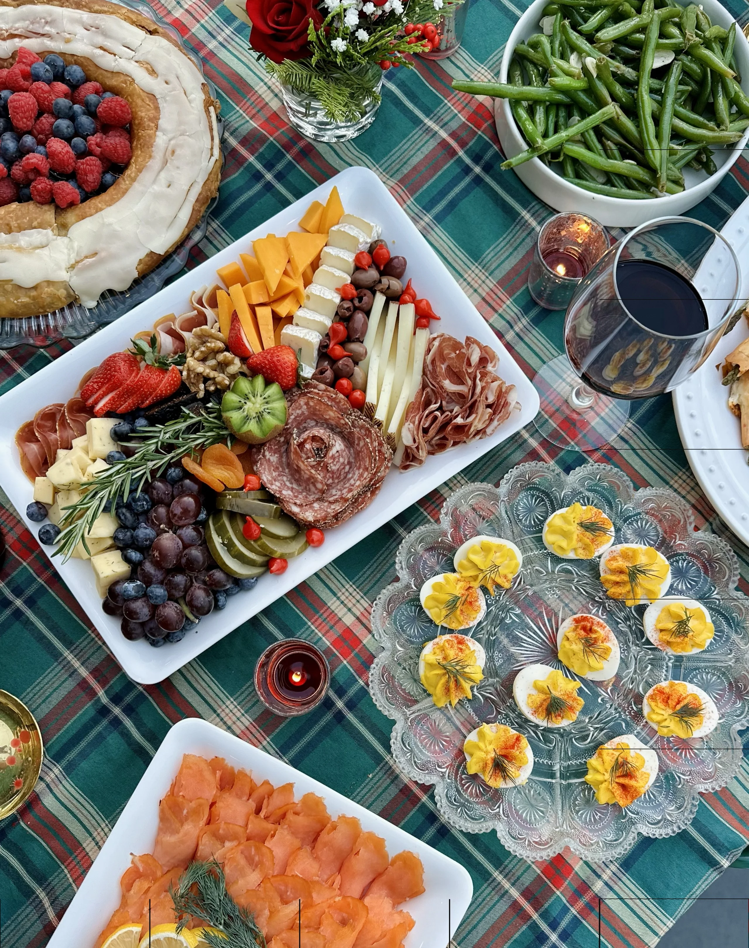 A beautifully plated dish featuring vibrant vegetables and garnishes.