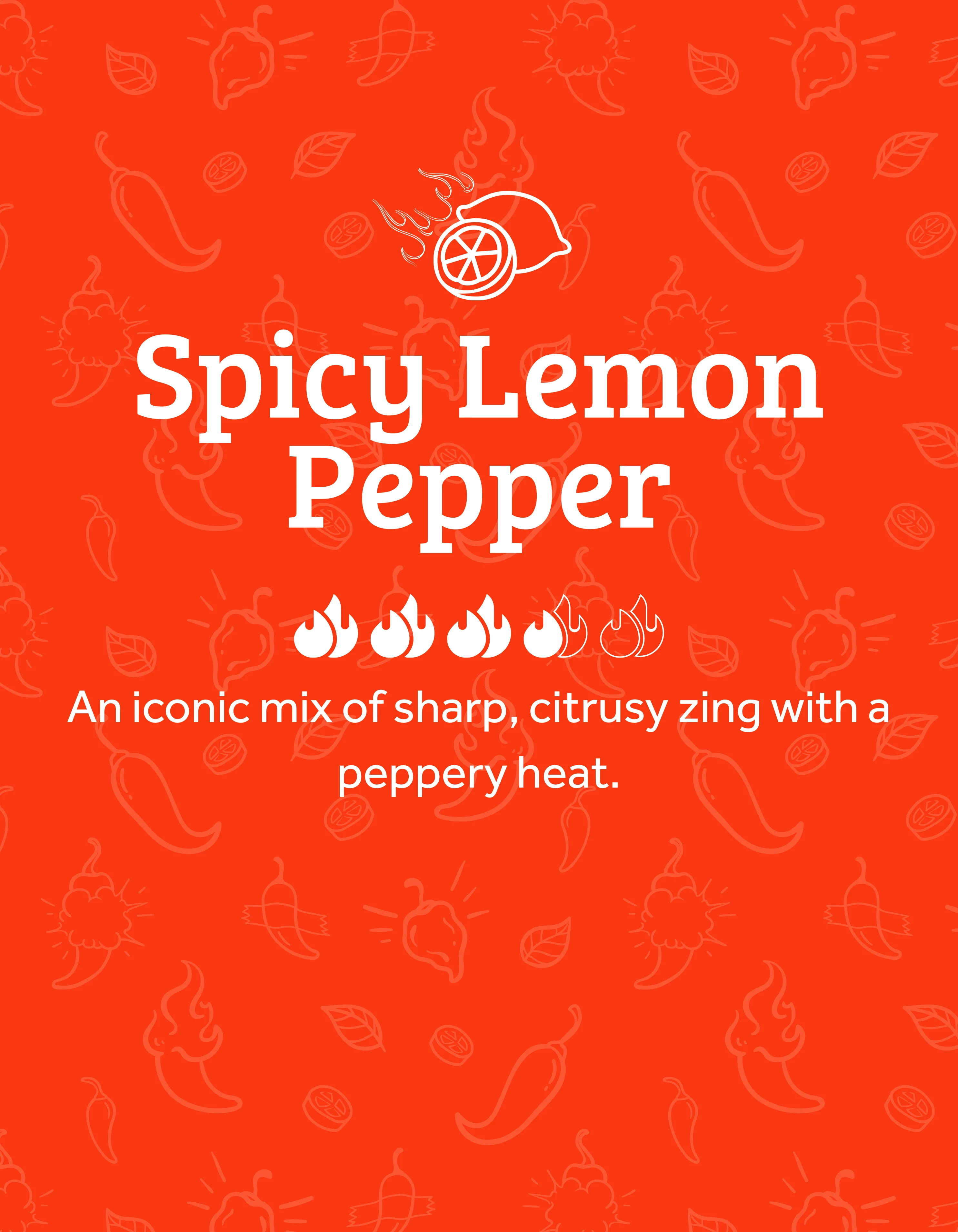 Spicy lemon pepper seasoning blend on a vibrant background