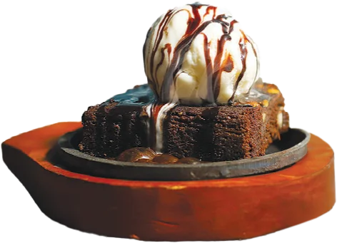 Sizzler Brownie with ice cream