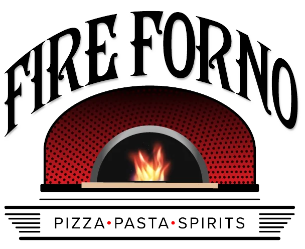 Fire Forno logo featuring pizza, pasta, and spirits