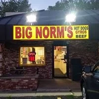 Exterior of Big Norm's hot dog and gyros restaurant