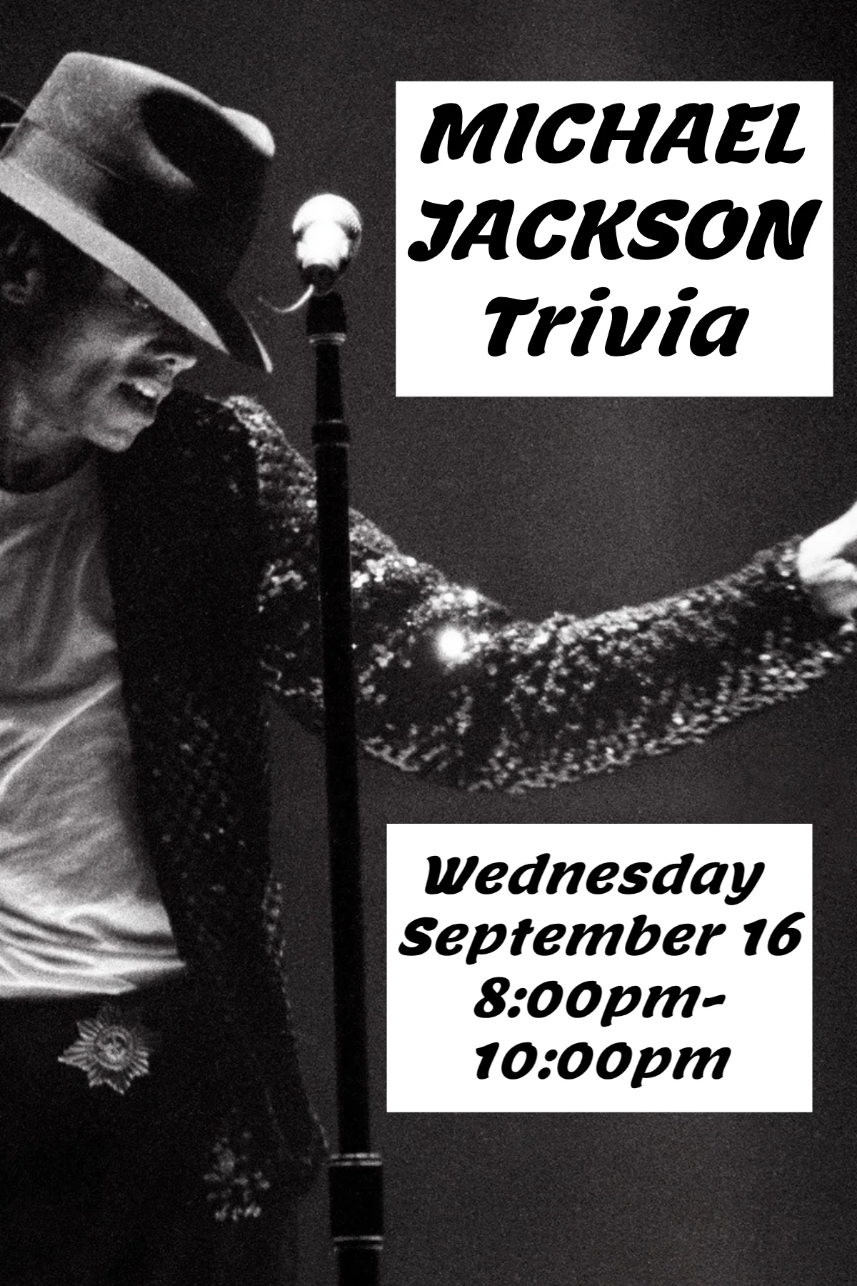 Event poster for 2000s themed trivia night at Riardo's Bar & Grill