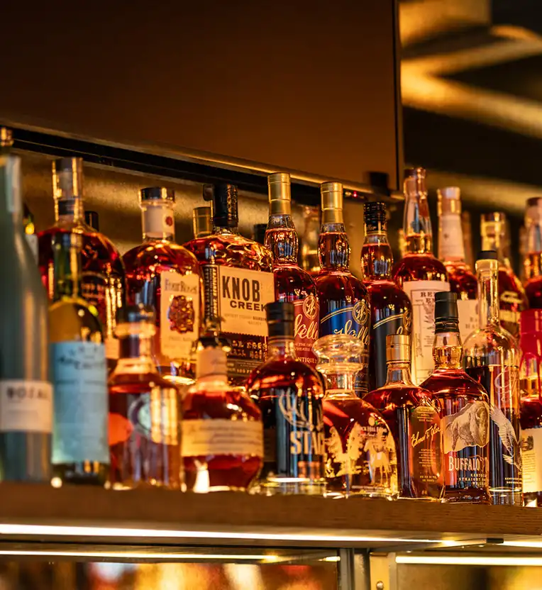 Well stocked bar