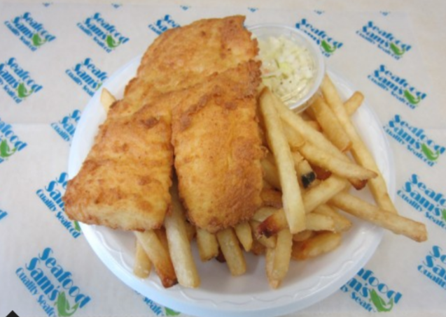 Fried Cod Plate | Seafood Sam's