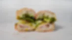 Classic Italian sub sandwich with fresh vegetables