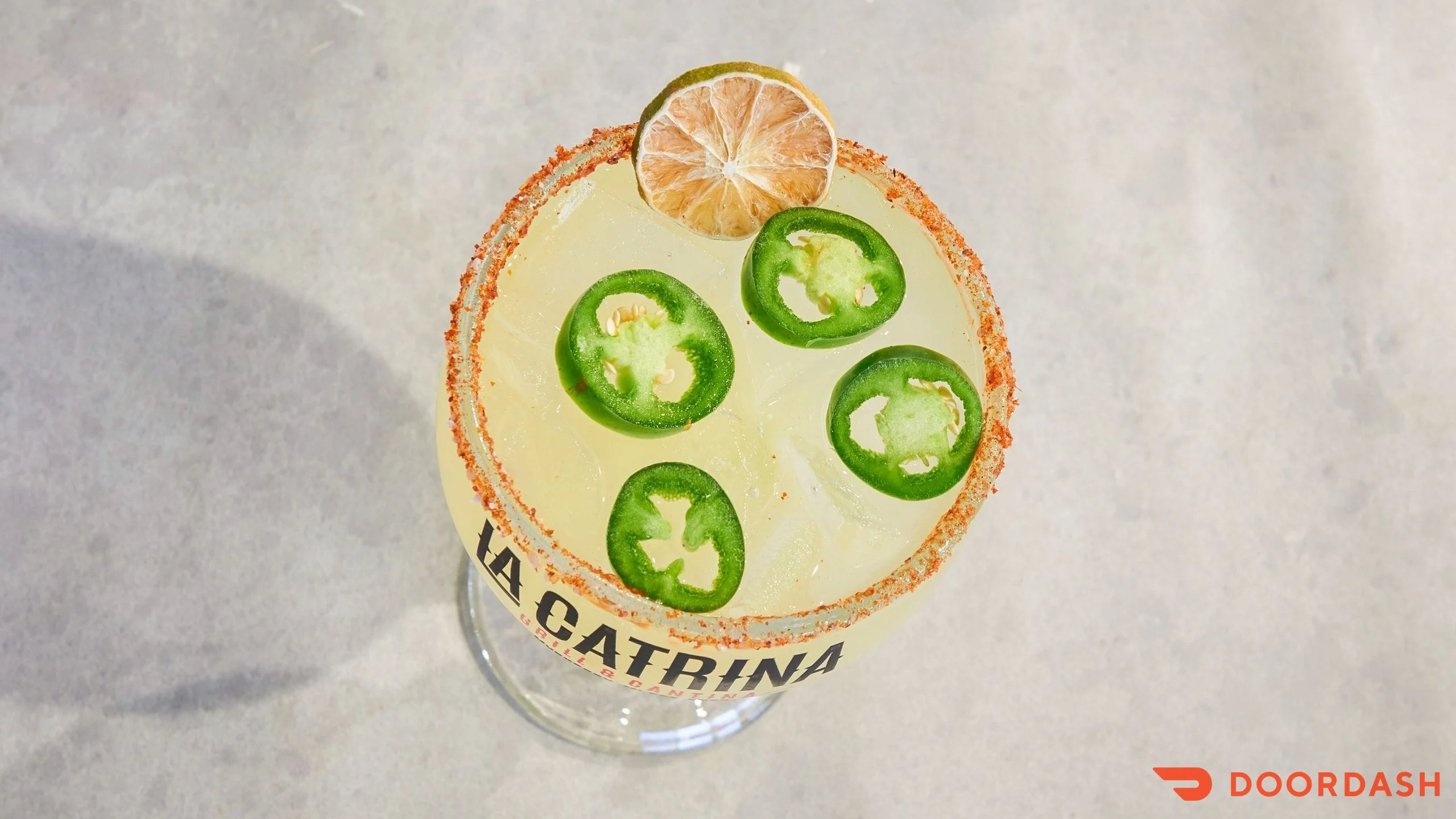 Spicy jalapeño margarita cocktail with lime