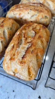 Homemade fresh bread packaged with love