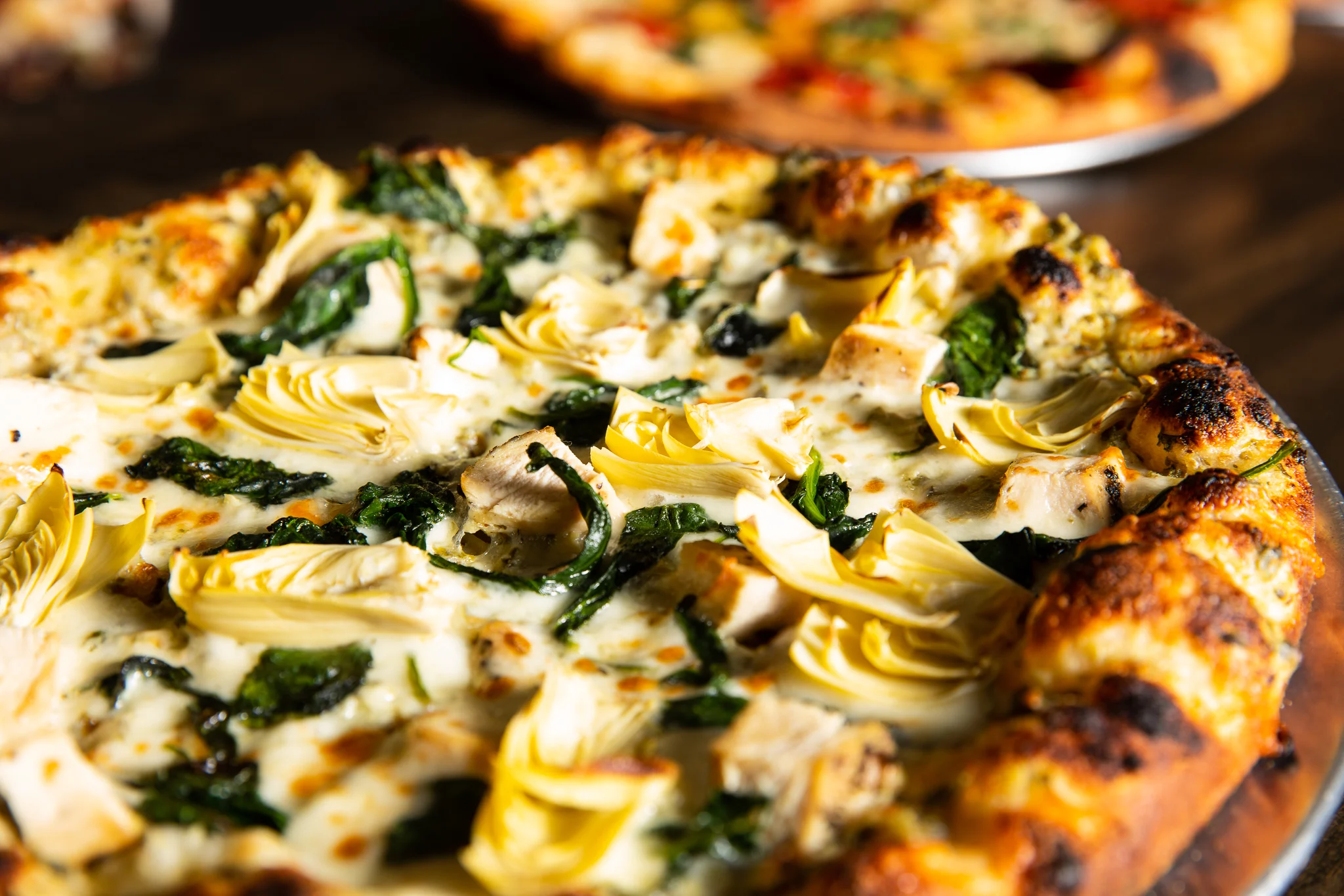 Pizzas with various toppings