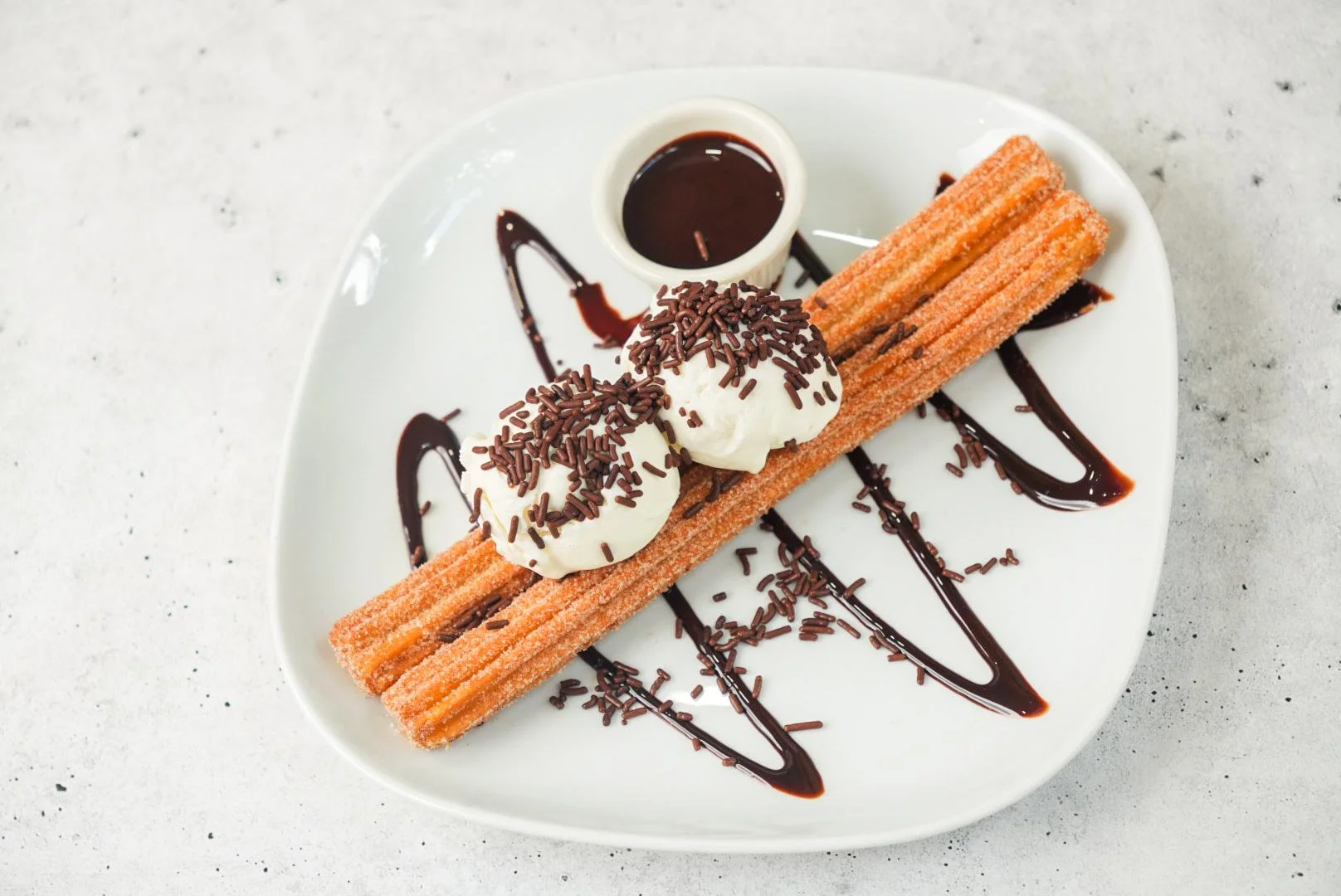 Churros con Helado