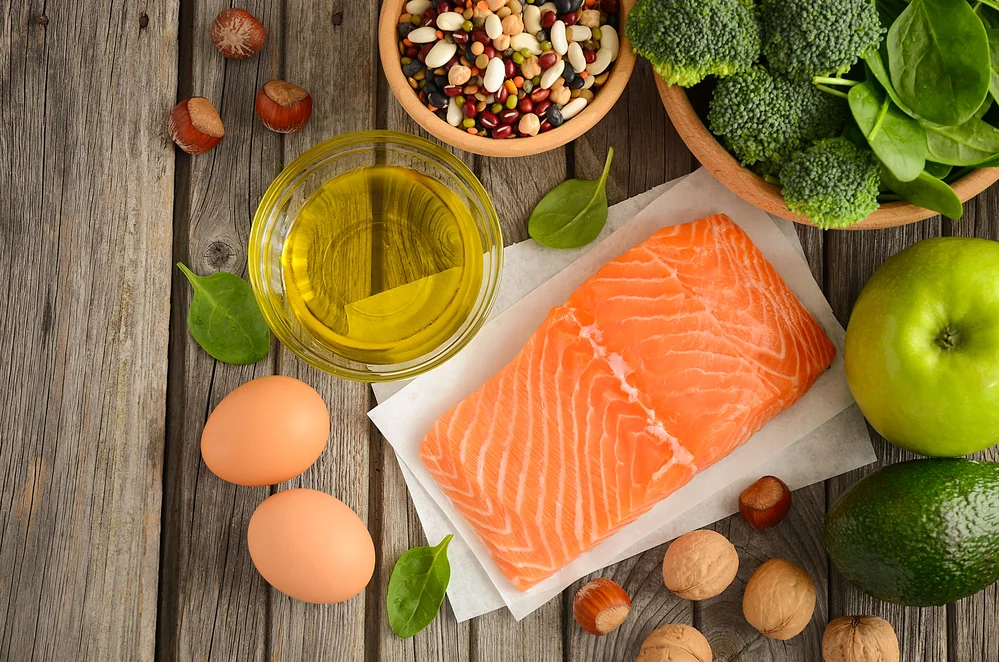 Fresh ingredients for a healthy Mediterranean dish