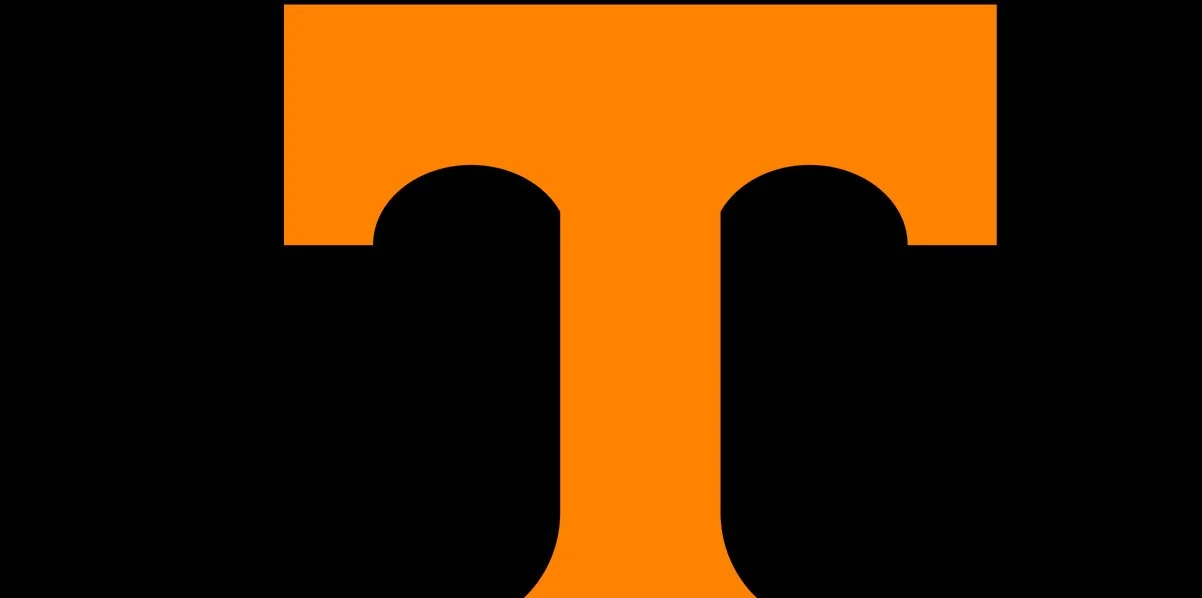 Tennessee Volunteers logo in bright orange on a black background