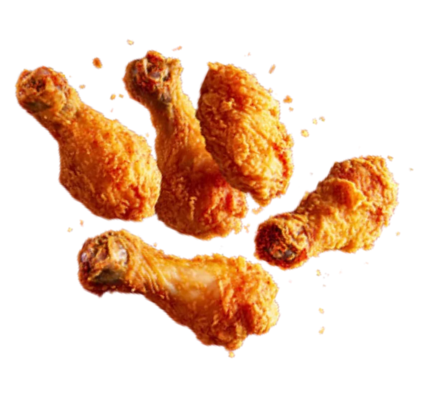 Crispy Southern fried chicken drumsticks