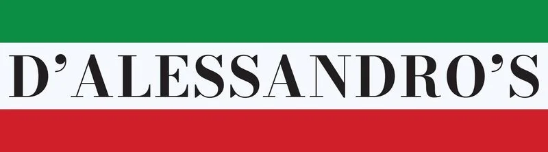 D'Alessandro's Italian restaurant logo with green, white, and red colors