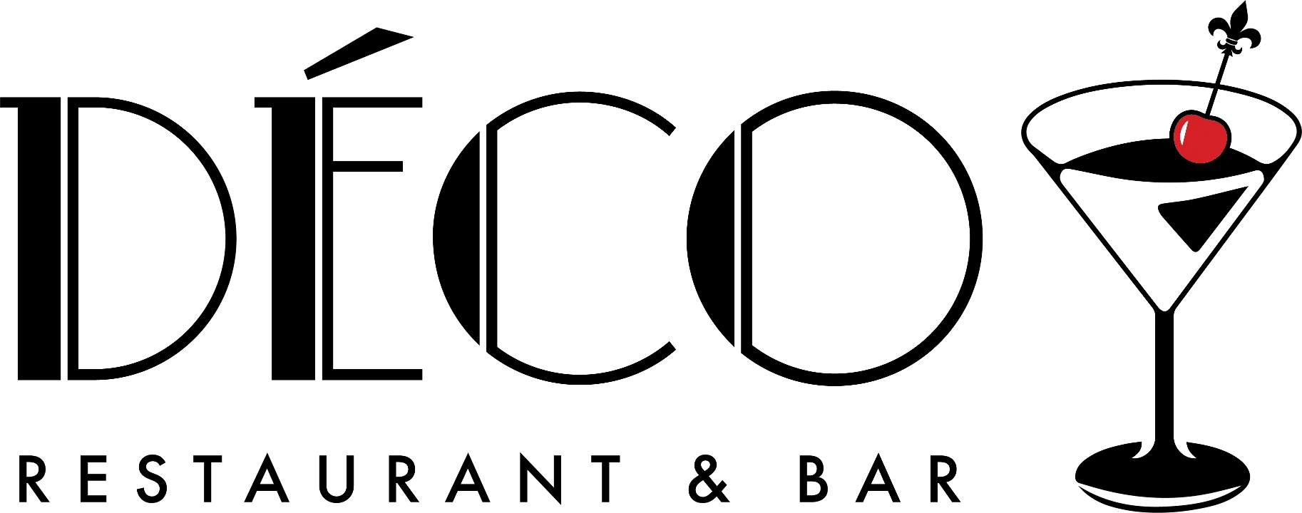 Logo of a restaurant featuring a stylized coffee bean design