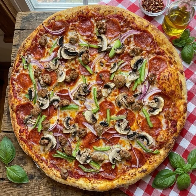 10" Small | All Beef | Halal | Deluxe Pizza