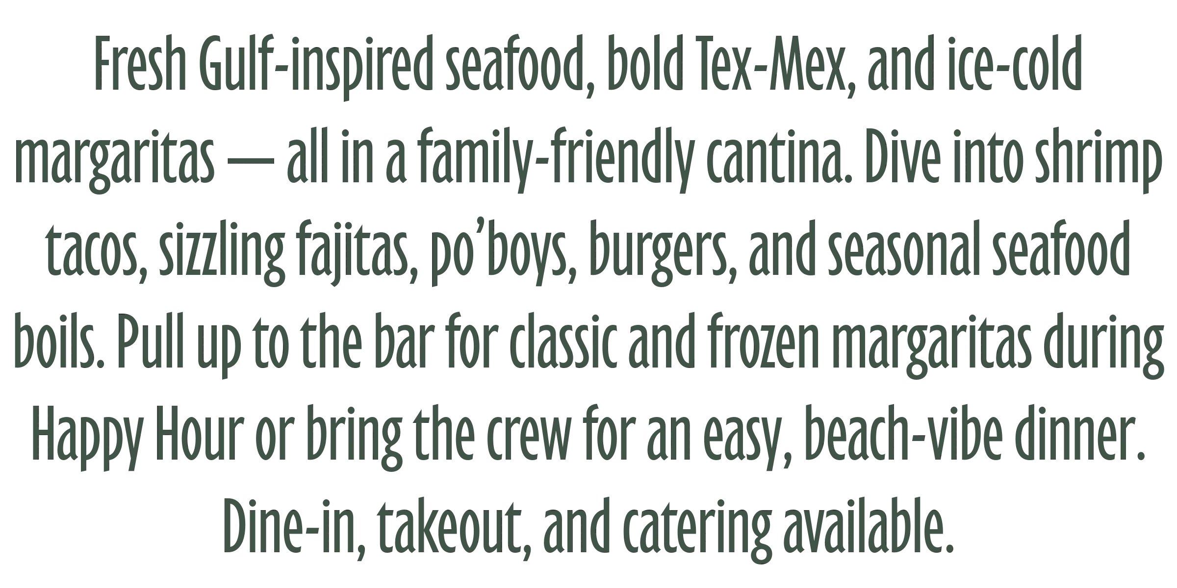 Fresh Gulf-inspired seafood and Tex-Mex dishes in a family-friendly cantina.