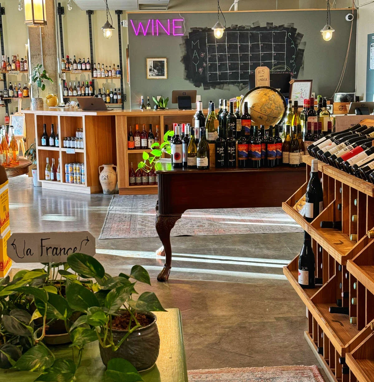 We are a liquor store and so much more. The heart of our store is hospitality and warmth in a welcoming atmosphere.   Whether you are just discovering the world of wine and spirits, or dove down that path years ago, Violet is ready to be at your side.