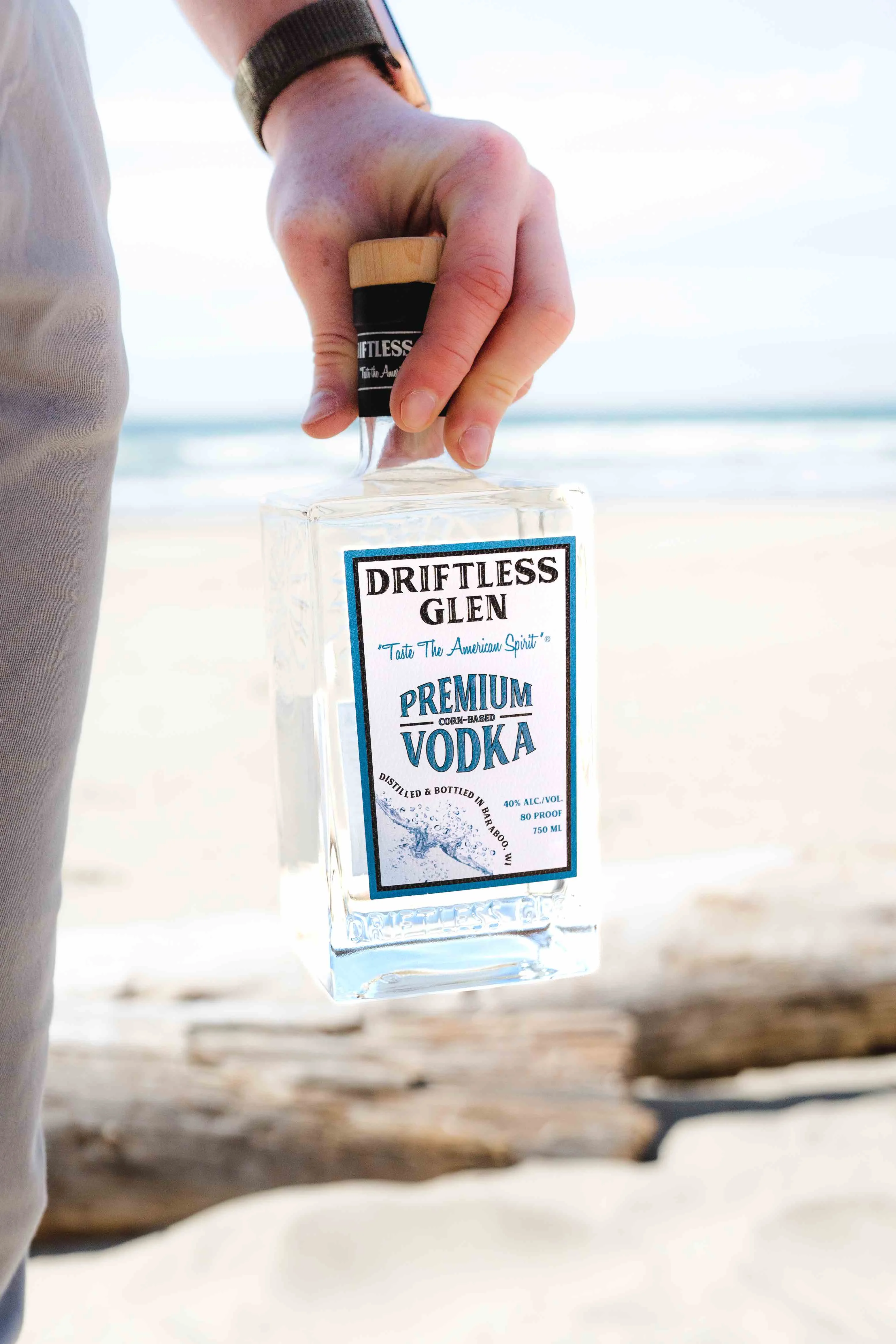 A bottle of Premium Vodka