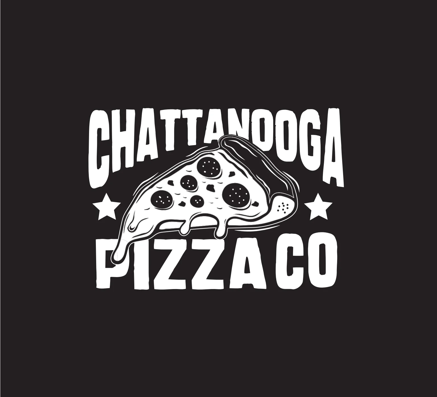 Chattanooga Pizza Co logo featuring a slice of pepperoni pizza