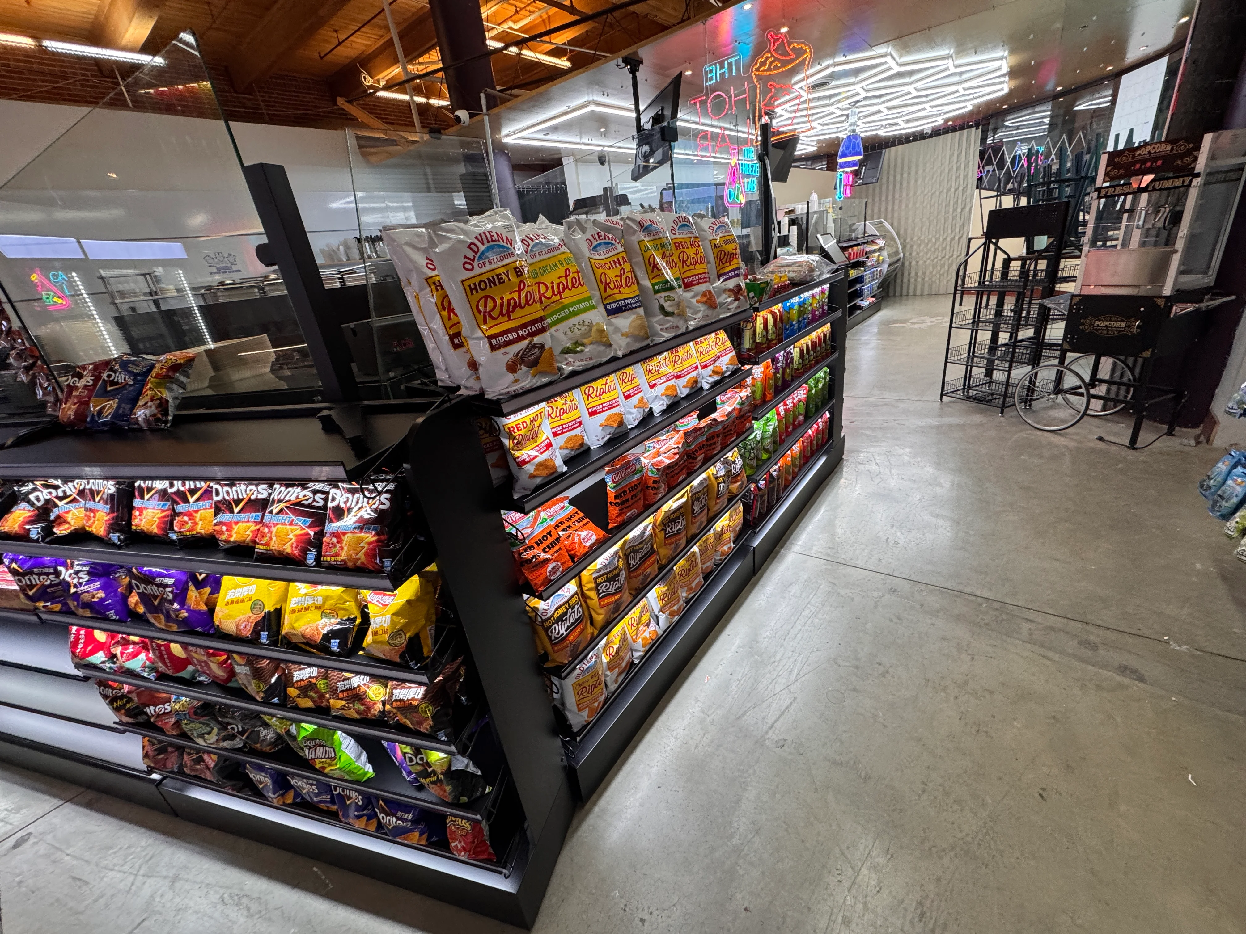 Viral Lab display featuring local and trend-driven packaged snacks