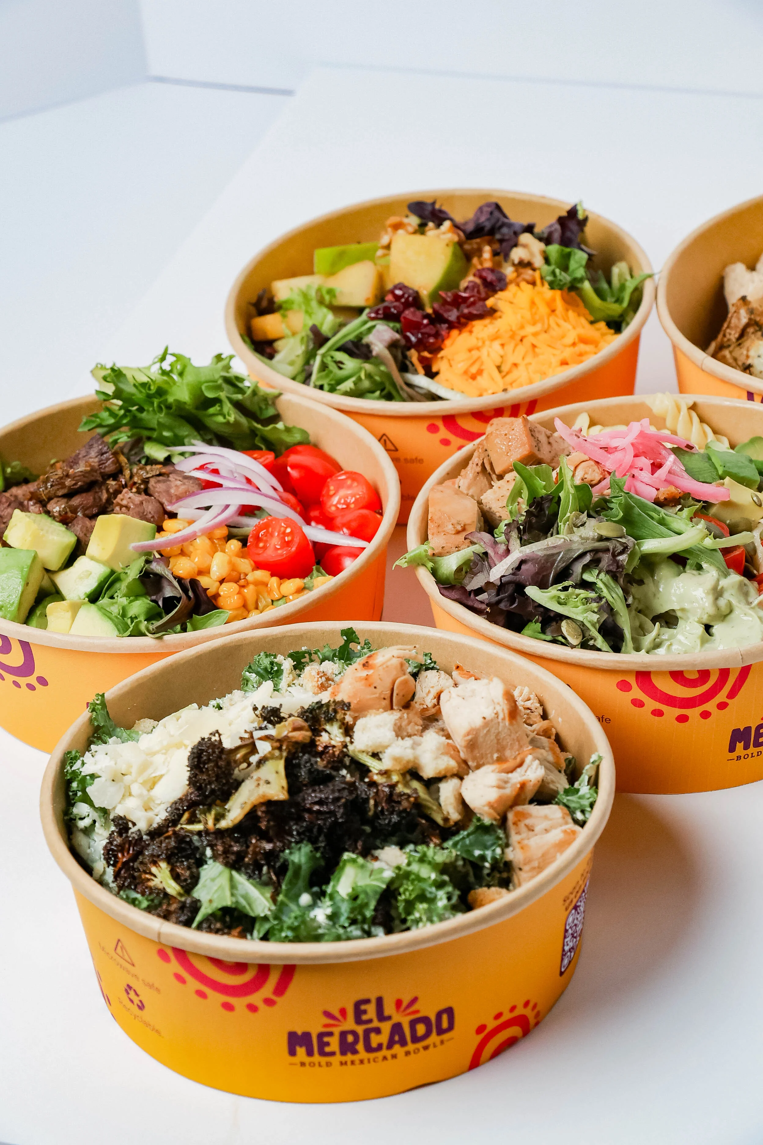A vibrant assortment of dishes beautifully arranged on a table.