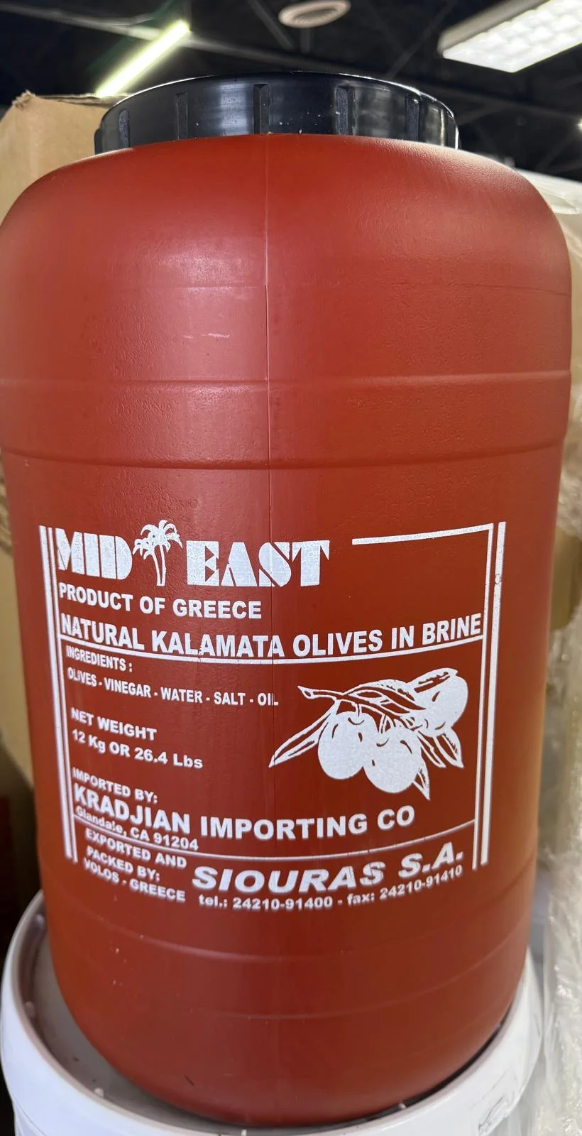 MID EAST KALAMATA OLIVES 26.4 LB