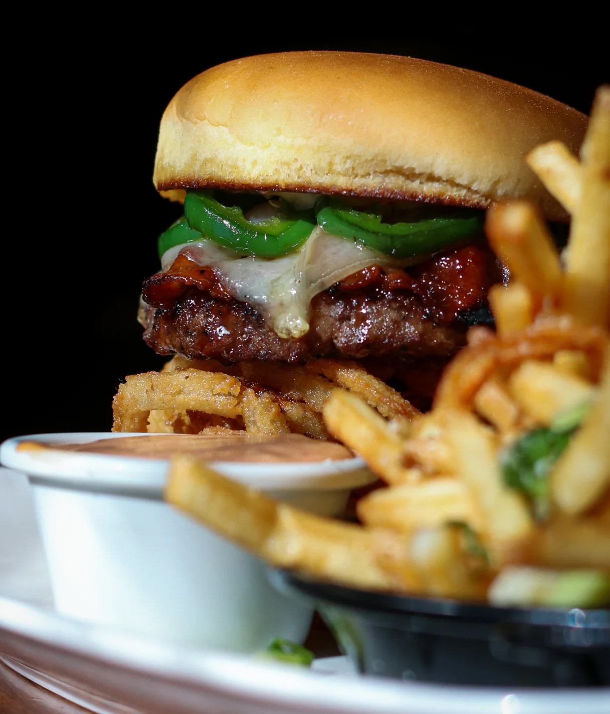 "Sweet + Crunchy" Candied Jalapeño & Bacon Burger