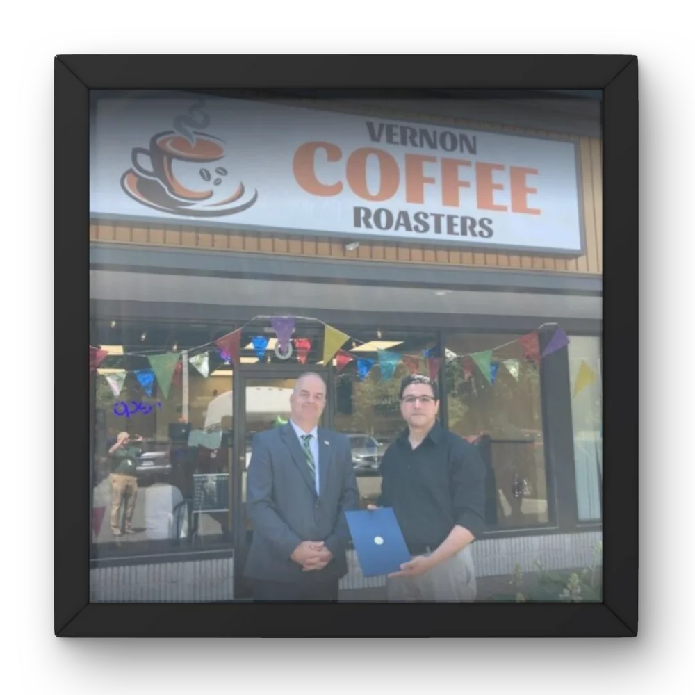 The owners of Vernon Coffee Roasters