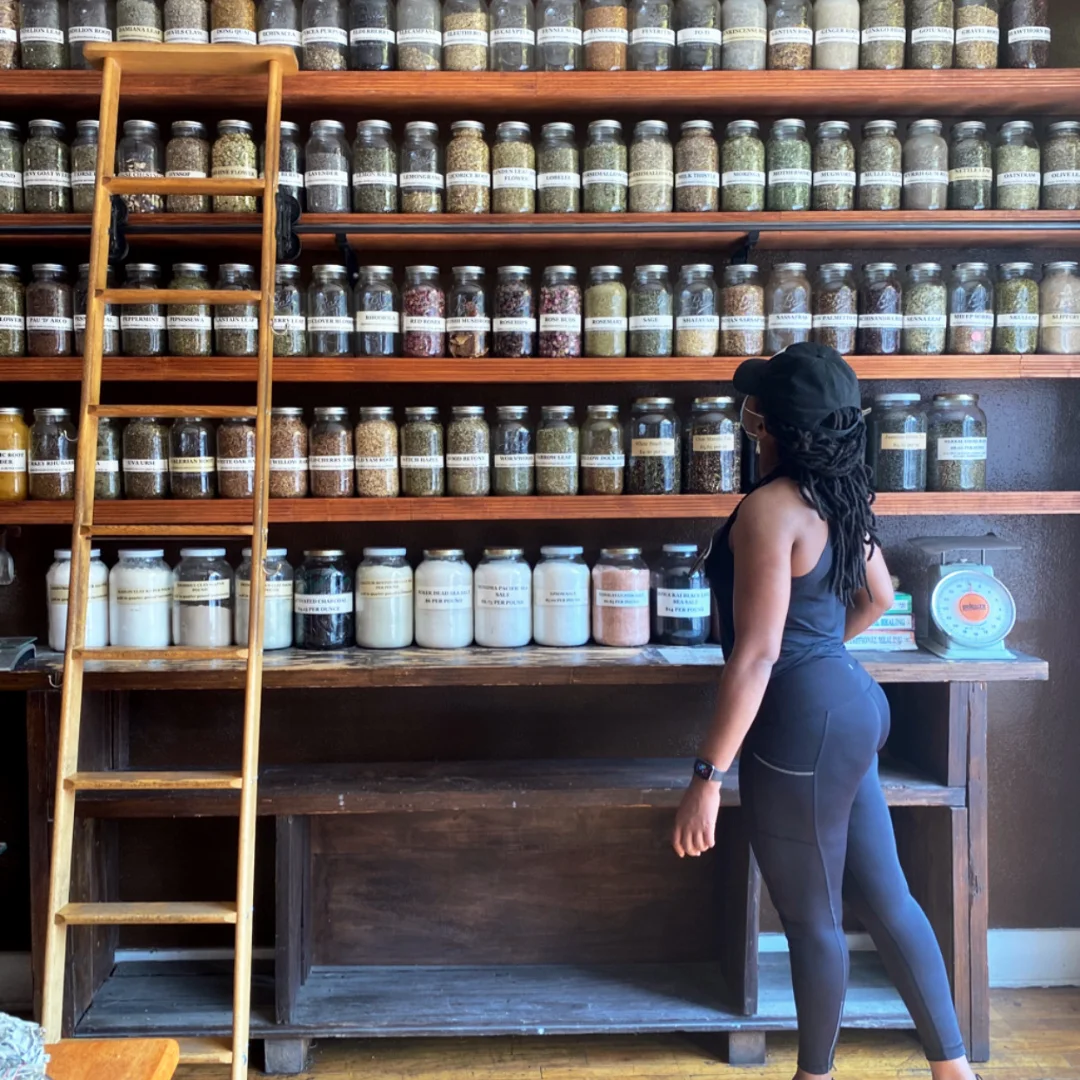 Colorful herbal drinks from Plant Based Joy Cafe