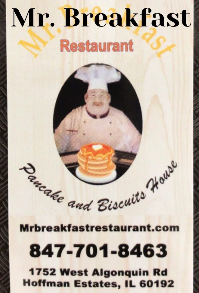 Mr. Breakfast restaurant sign announcing grand opening