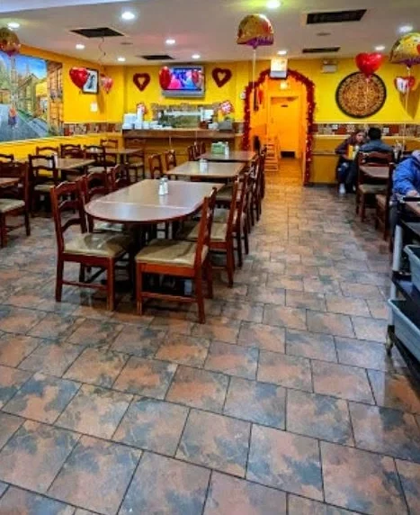 Cozy Mexican restaurant interior with vibrant decor