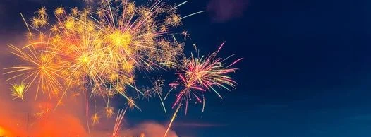 Colorful fireworks lighting up the night sky
