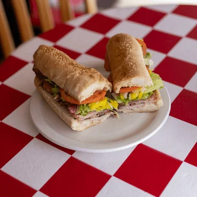 Two sub sandwiches